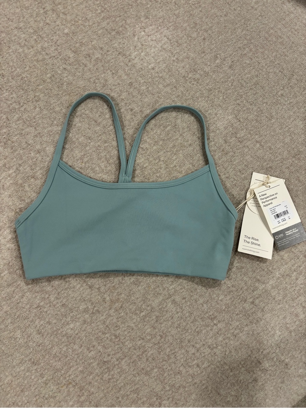 Vuori Scoop-Back Bralette in Dusty Teal